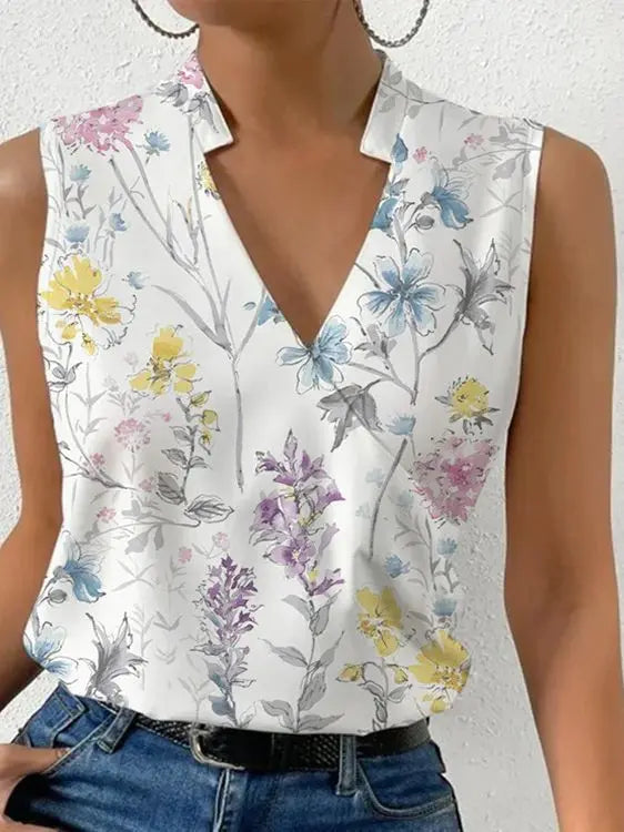 Alina – Ligero Top de Verano con Escote en V