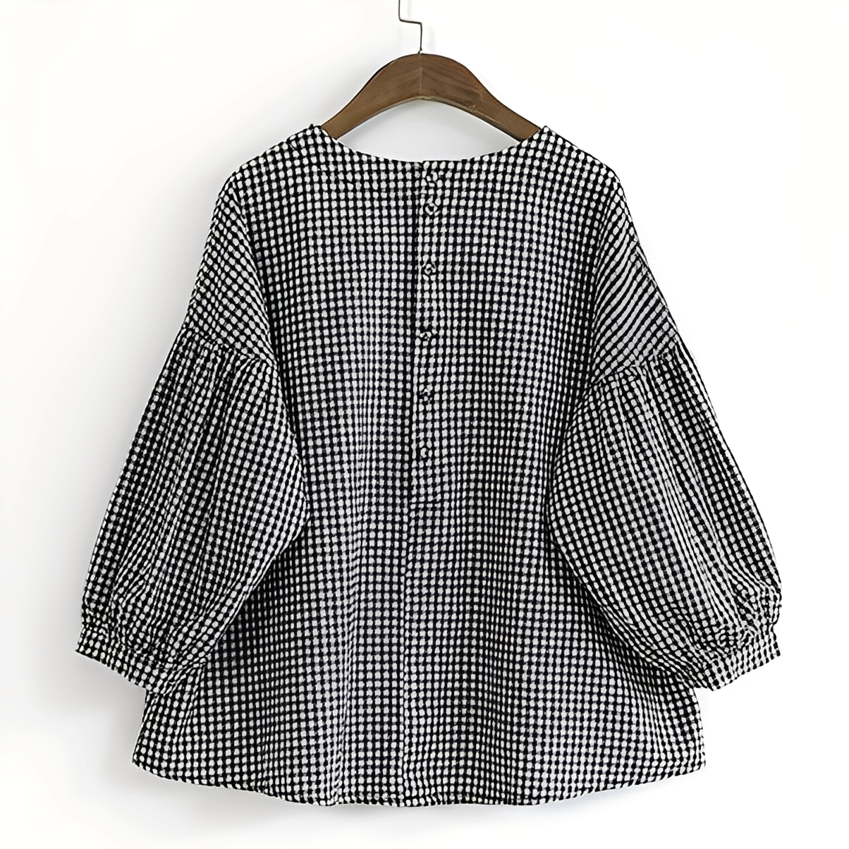 Tahlia - Blusa casual de cuadros con diseño asimétrico para mujeres