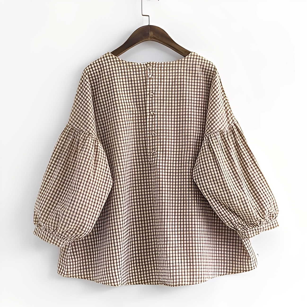 Tahlia - Blusa casual de cuadros con diseño asimétrico para mujeres
