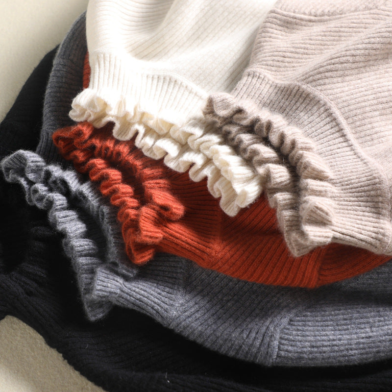 Alva – Suave Jersey de Cashmere de Cuello Alto