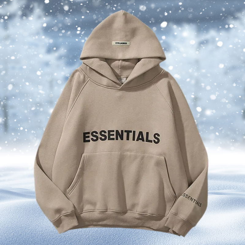 Essentials – Hoodie Impreso en Talla Grande
