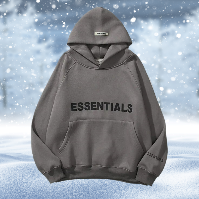 Essentials – Hoodie Impreso en Talla Grande
