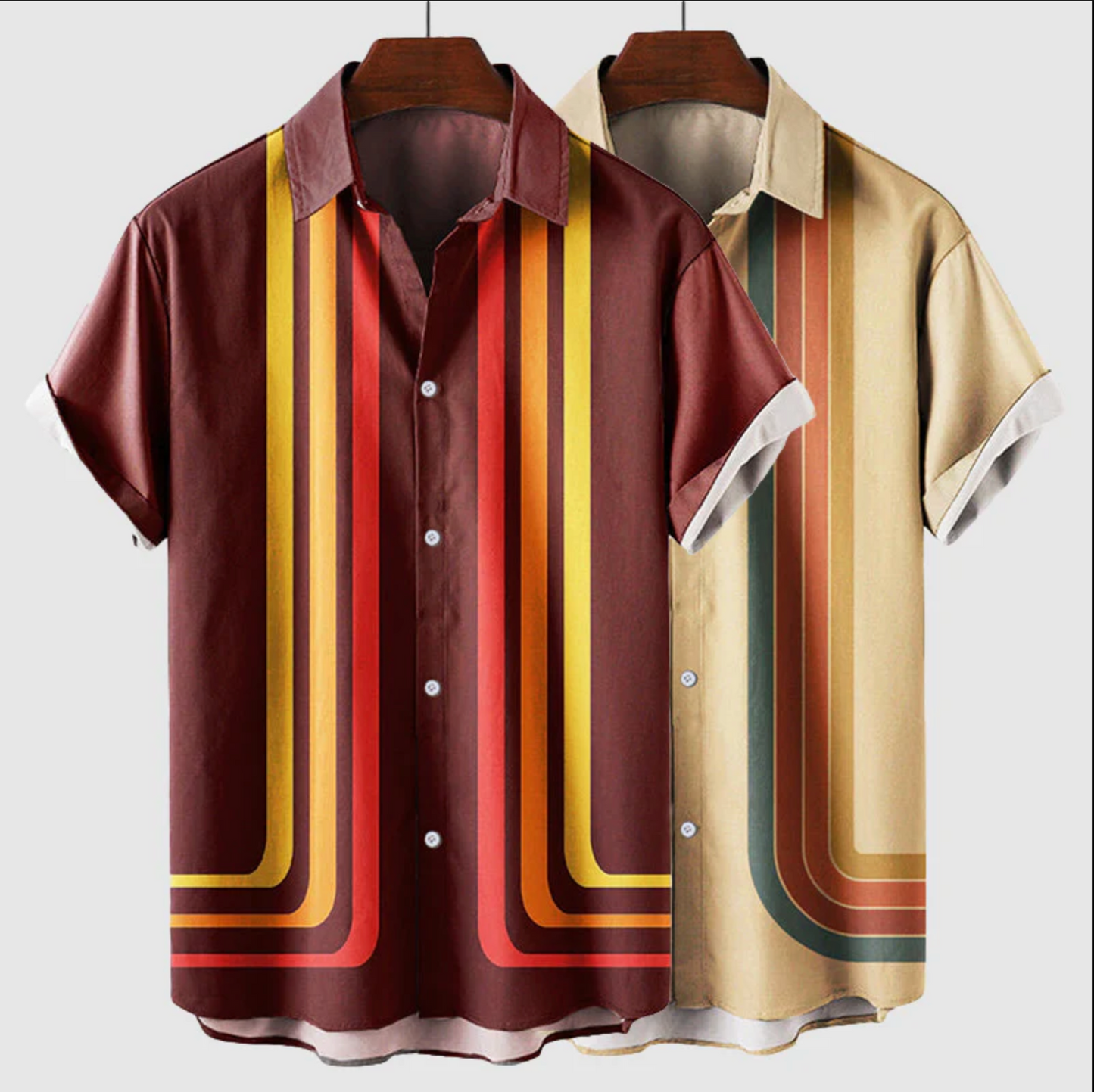 Milo – Camisa retro de verano con mangas cortas