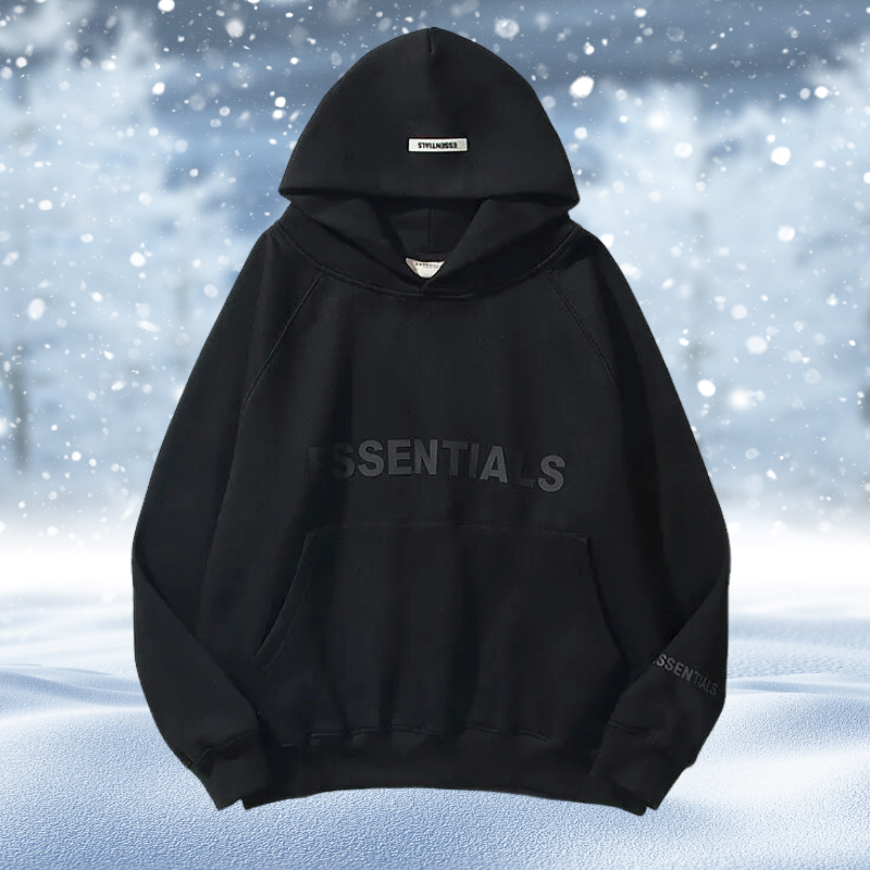 Essentials – Hoodie Impreso en Talla Grande