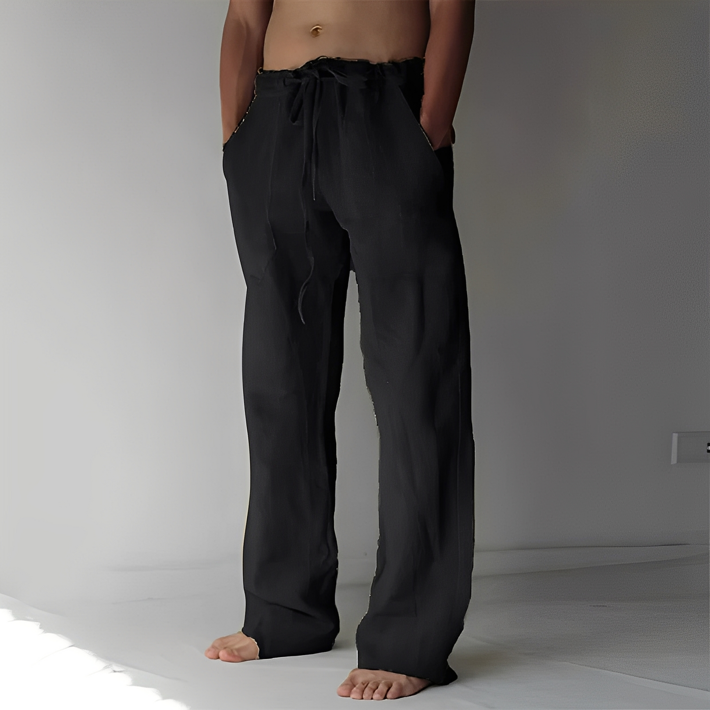 Arthur – Pantalones Amplios de Lino para Hombres