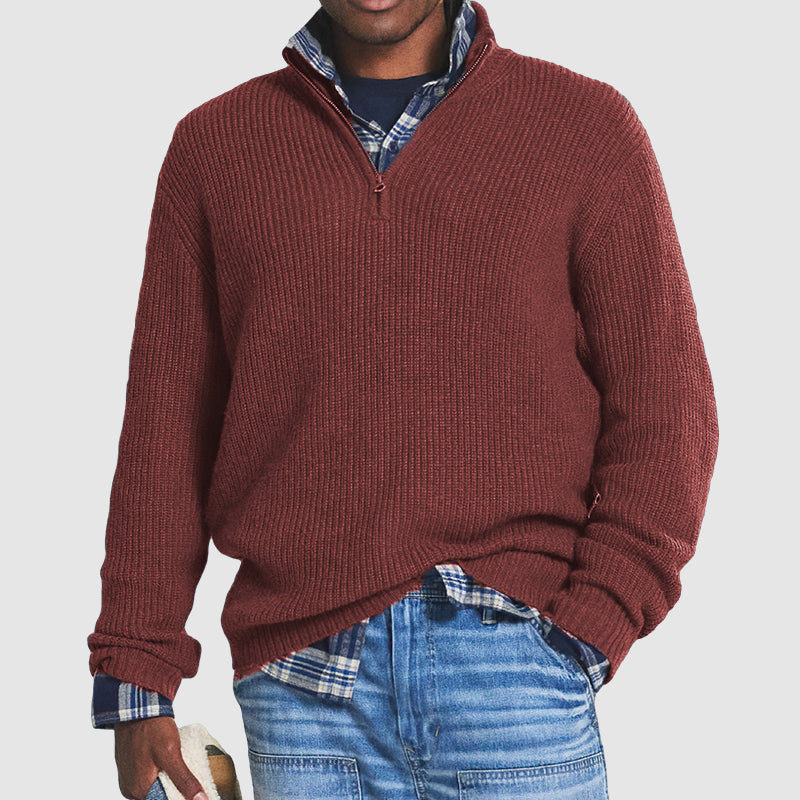 Constantine – Suéter de hombre de cashmere con cremallera