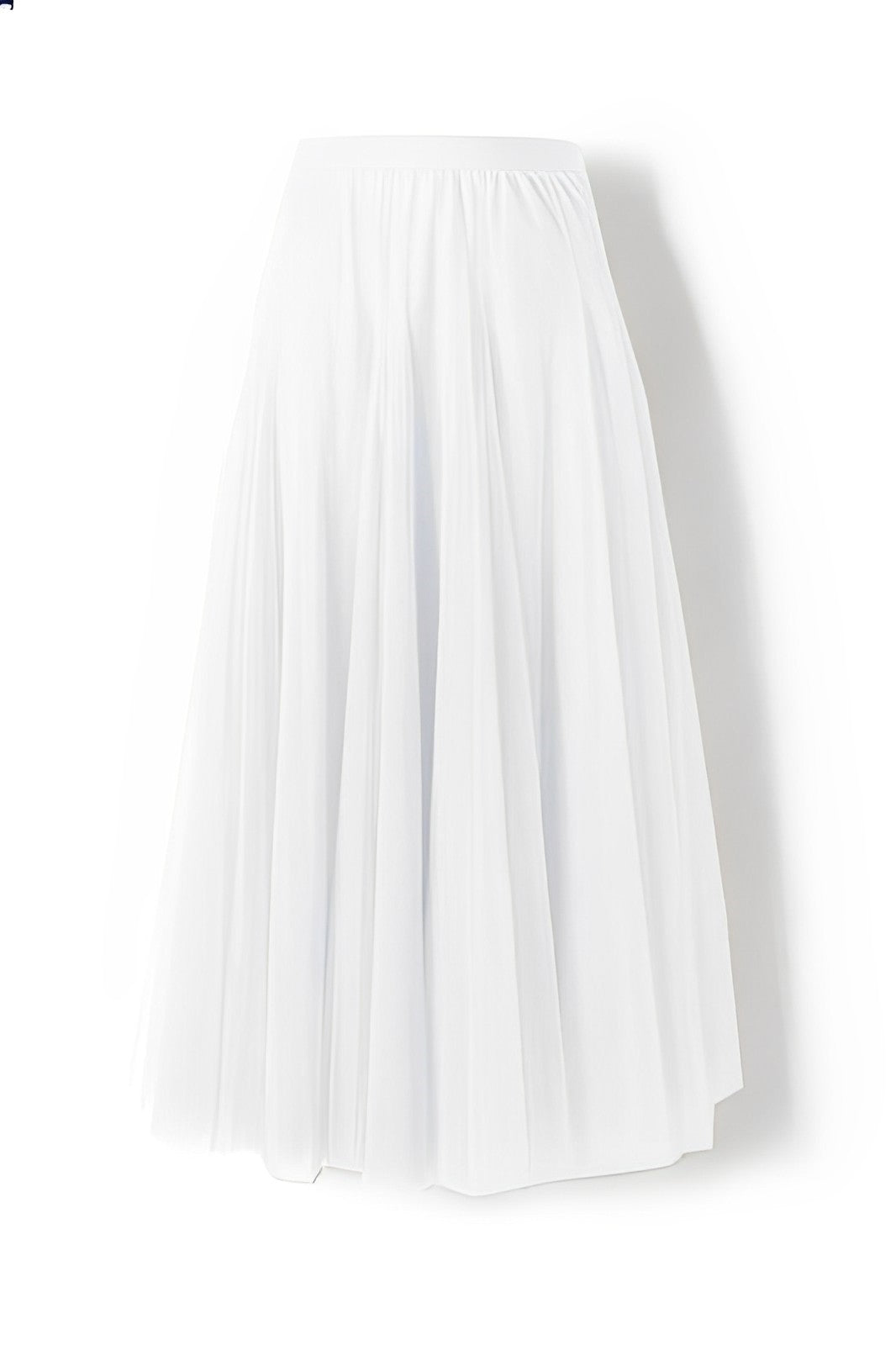 Maleah – Falda midi plisada de tela de red