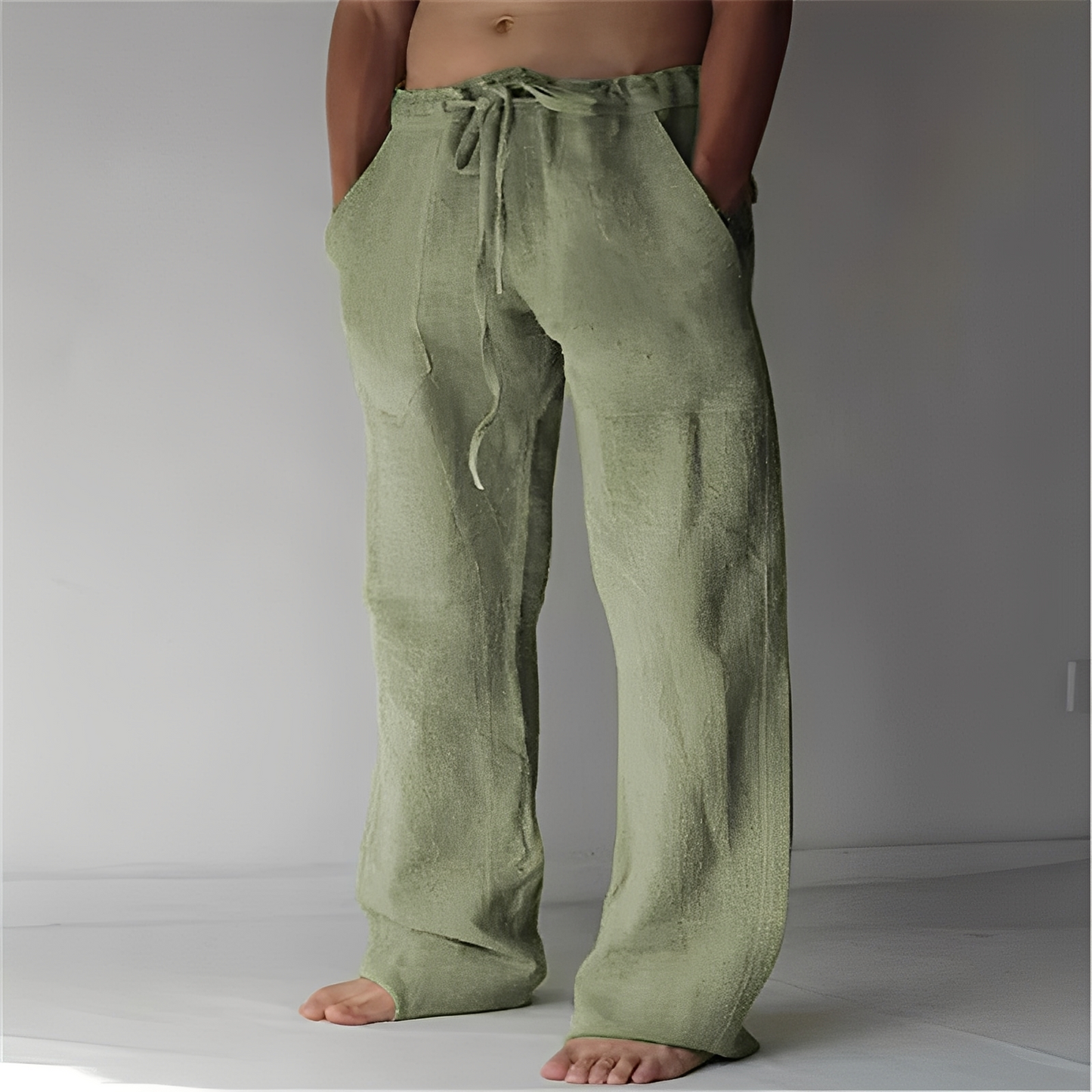 Arthur – Pantalones Amplios de Lino para Hombres