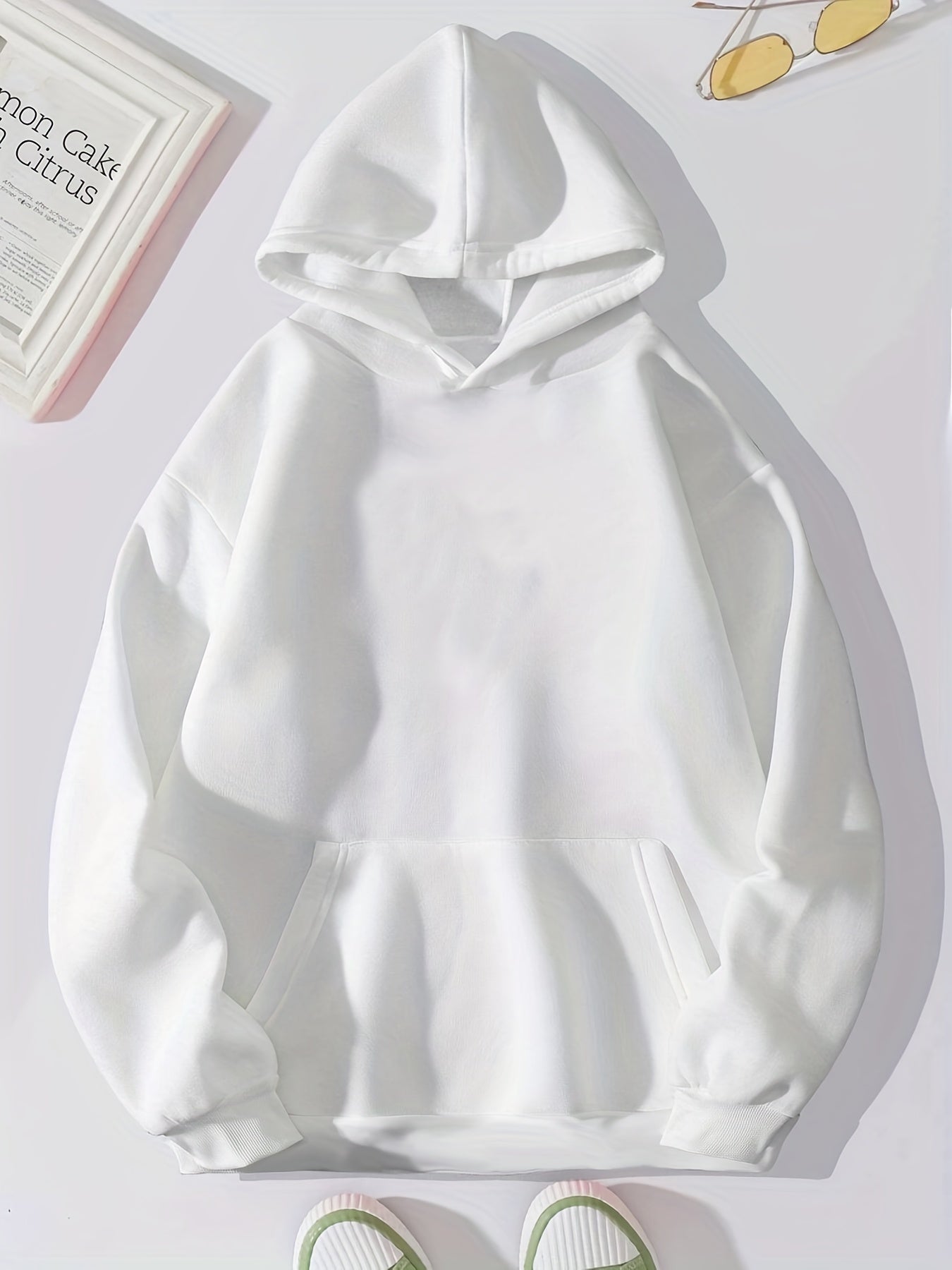 Un Día – Elegante Hoodie Declaración de Algodón