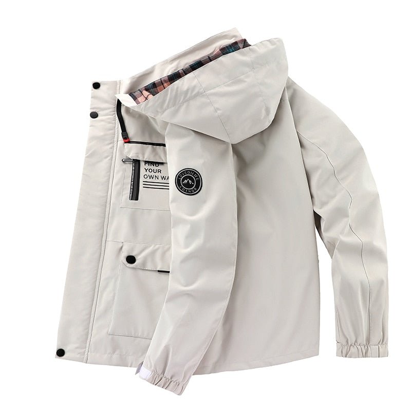 Luke – Chaqueta Impermeable en Titanio