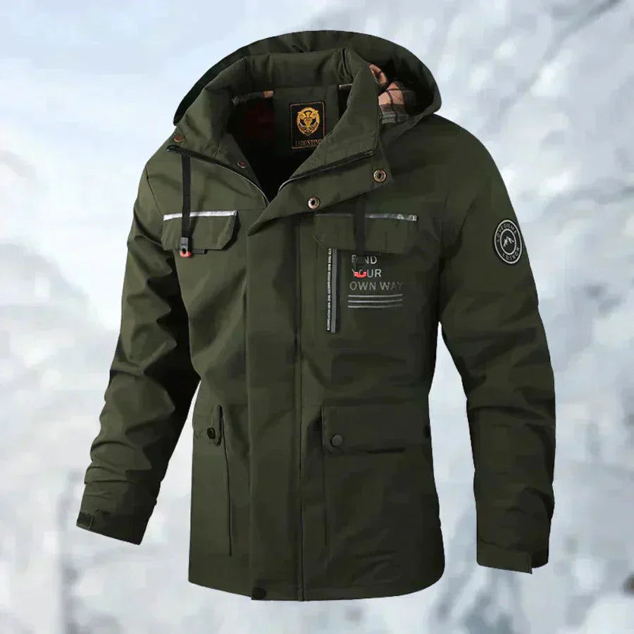 Luke – Chaqueta Impermeable en Titanio