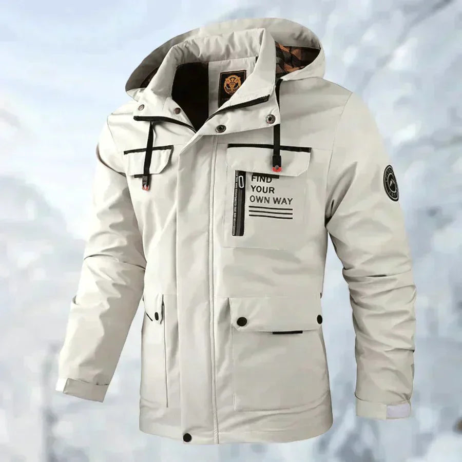 Luke – Chaqueta Impermeable en Titanio