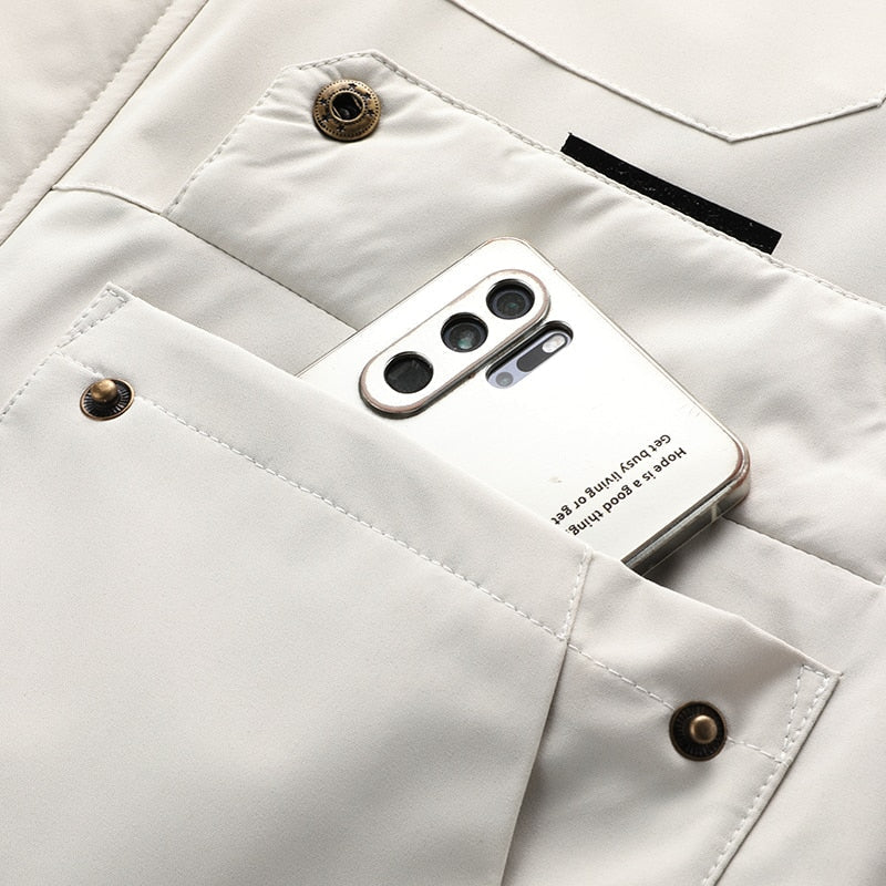 Luke – Chaqueta Impermeable en Titanio