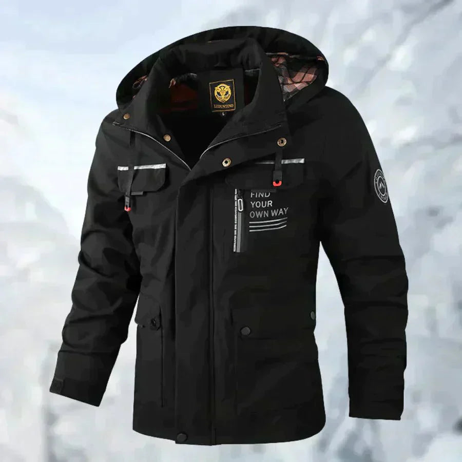 Luke – Chaqueta Impermeable en Titanio