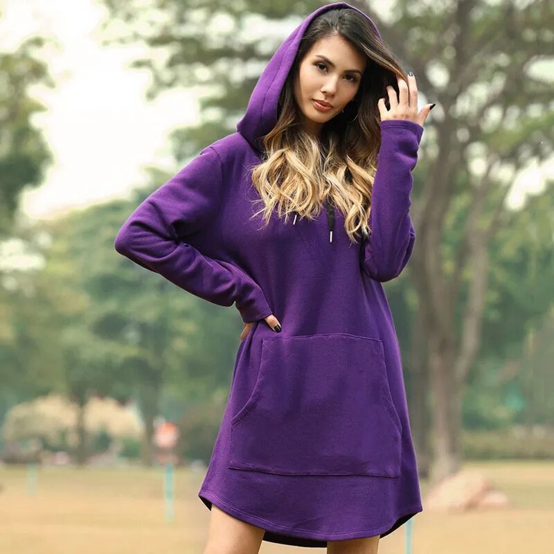 Juris – Vestido Sudadera Largo con Capucha