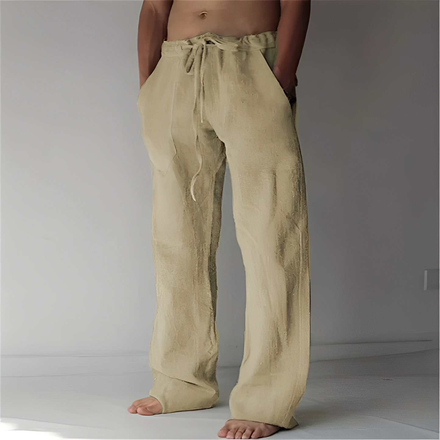 Arthur – Pantalones Amplios de Lino para Hombres