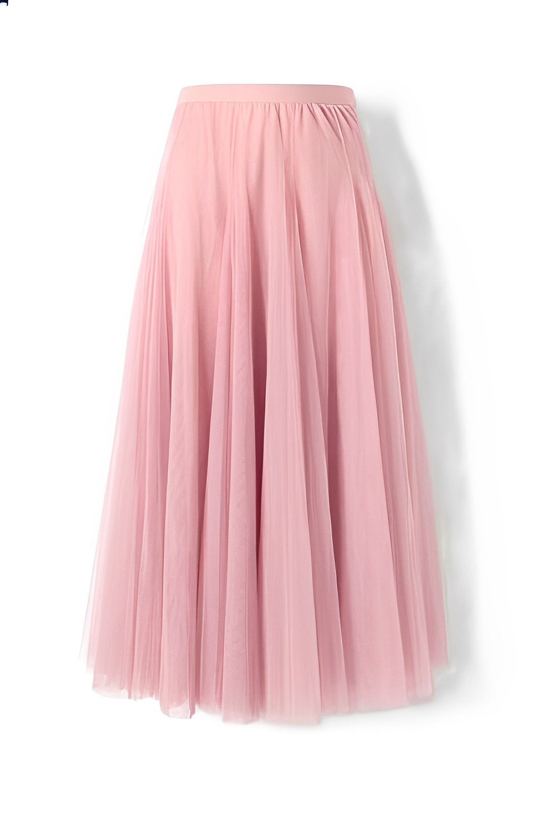 Maleah – Falda midi plisada de tela de red