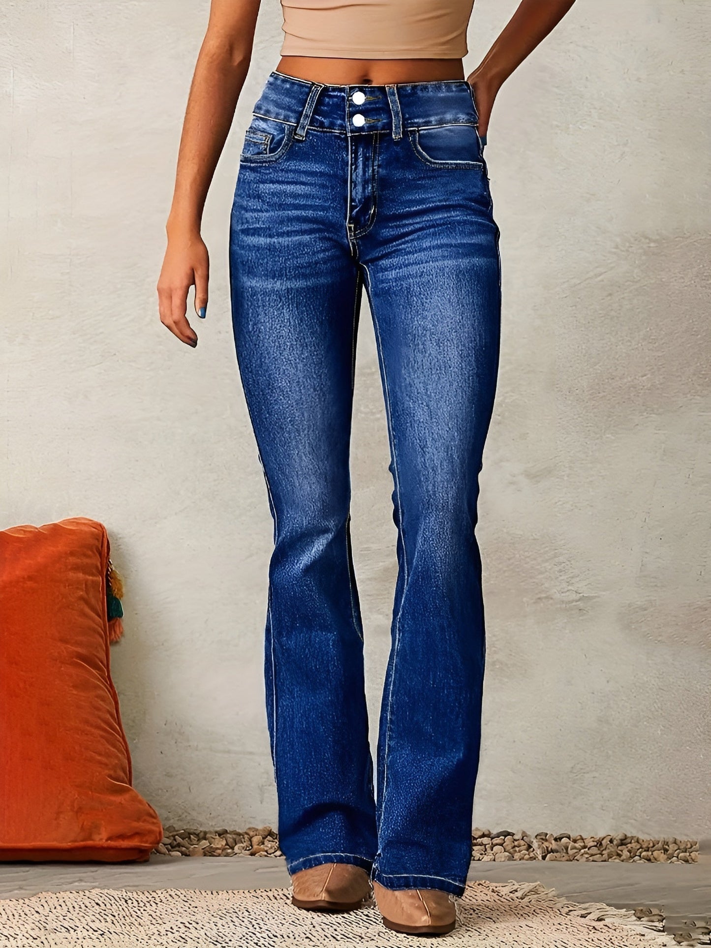Neely - Jeans altos casuales para mujeres