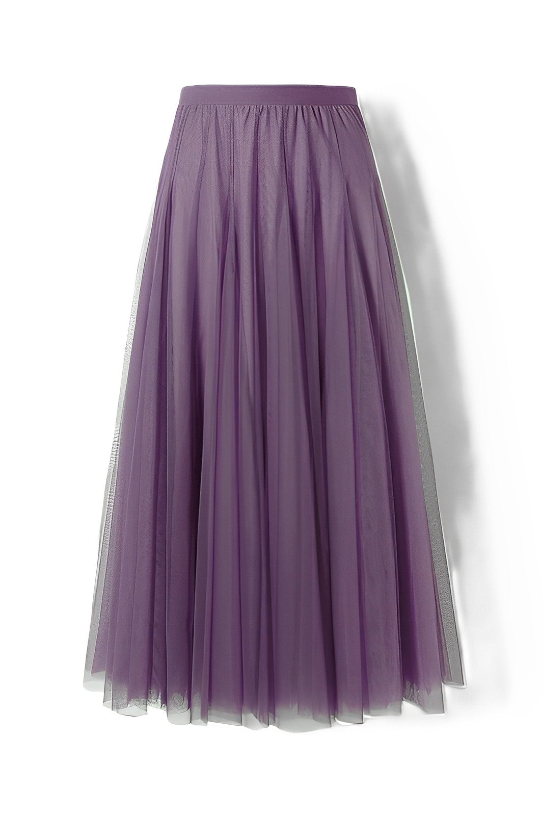 Maleah – Falda midi plisada de tela de red