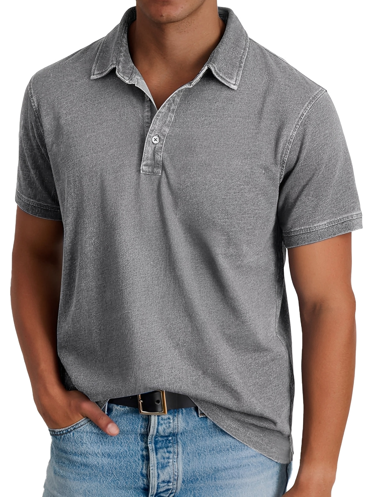 Darrell - Polo moderno holgado para hombres