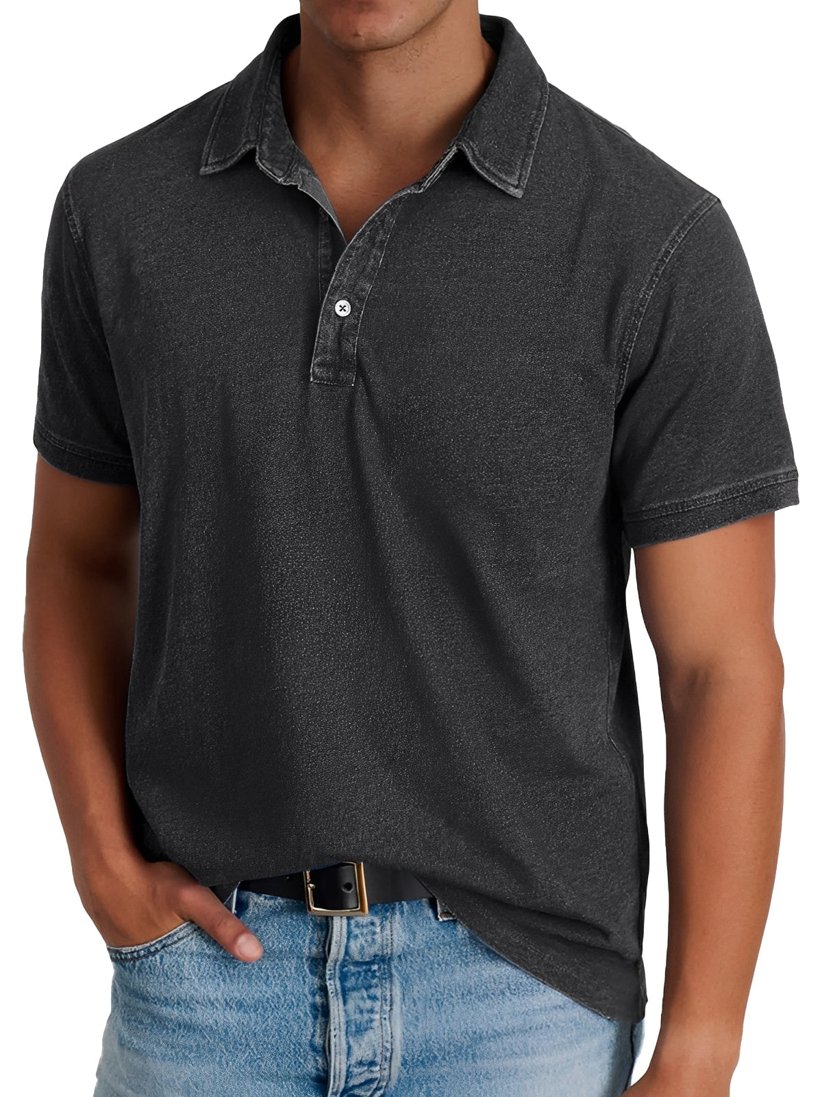 Darrell - Polo moderno holgado para hombres