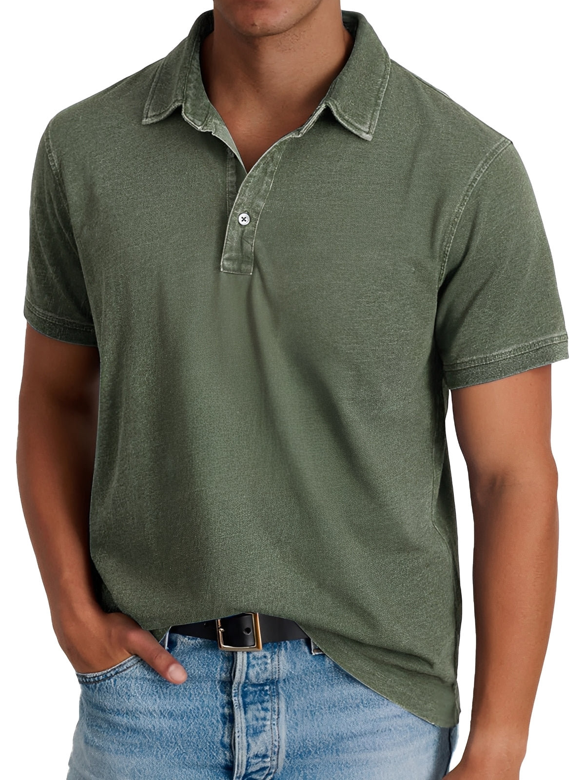 Darrell - Polo moderno holgado para hombres