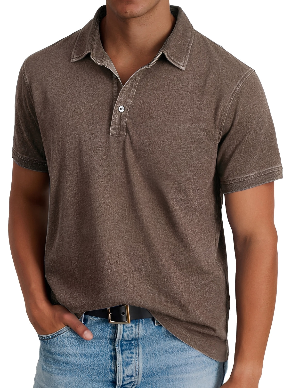 Darrell - Polo moderno holgado para hombres