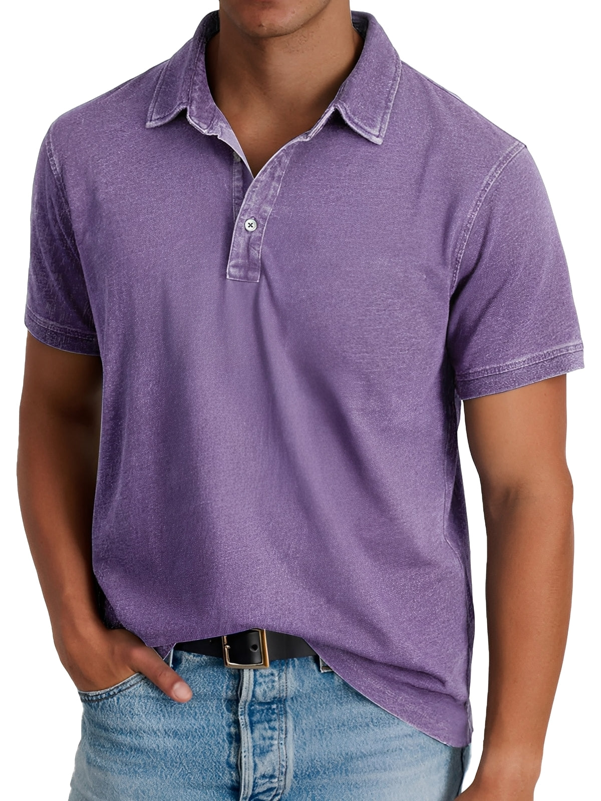 Darrell - Polo moderno holgado para hombres