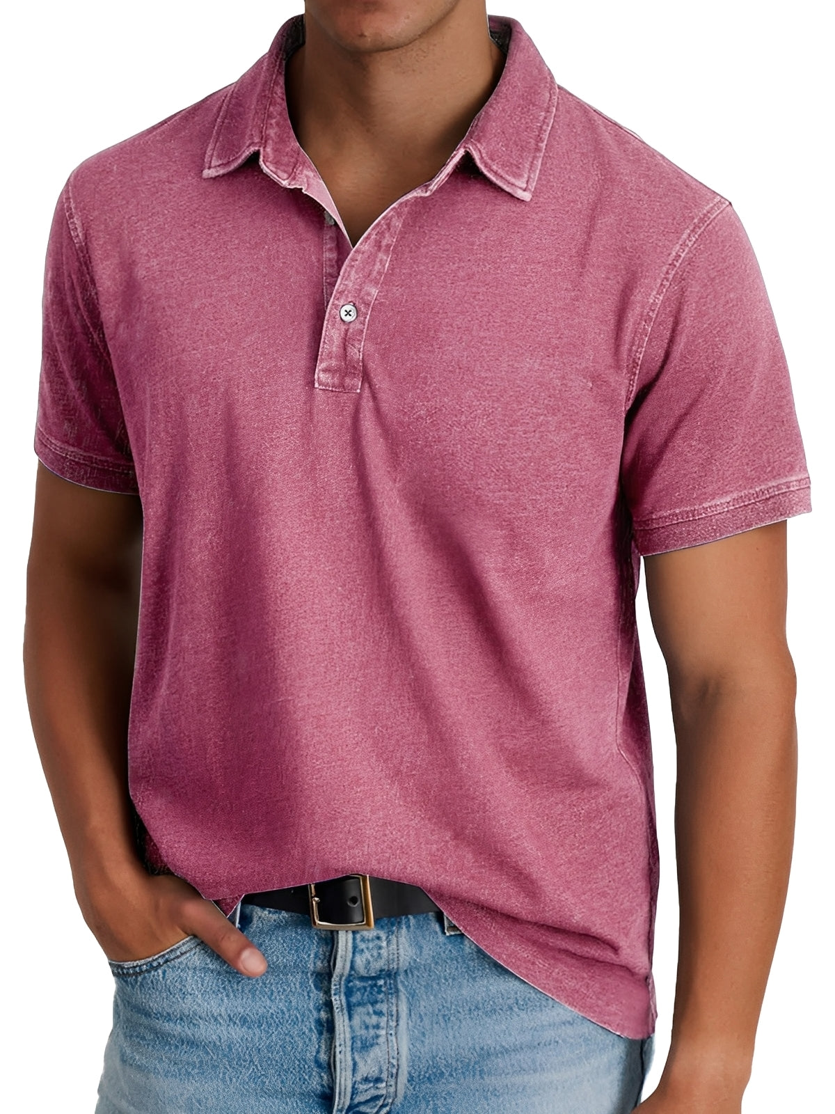 Darrell - Polo moderno holgado para hombres