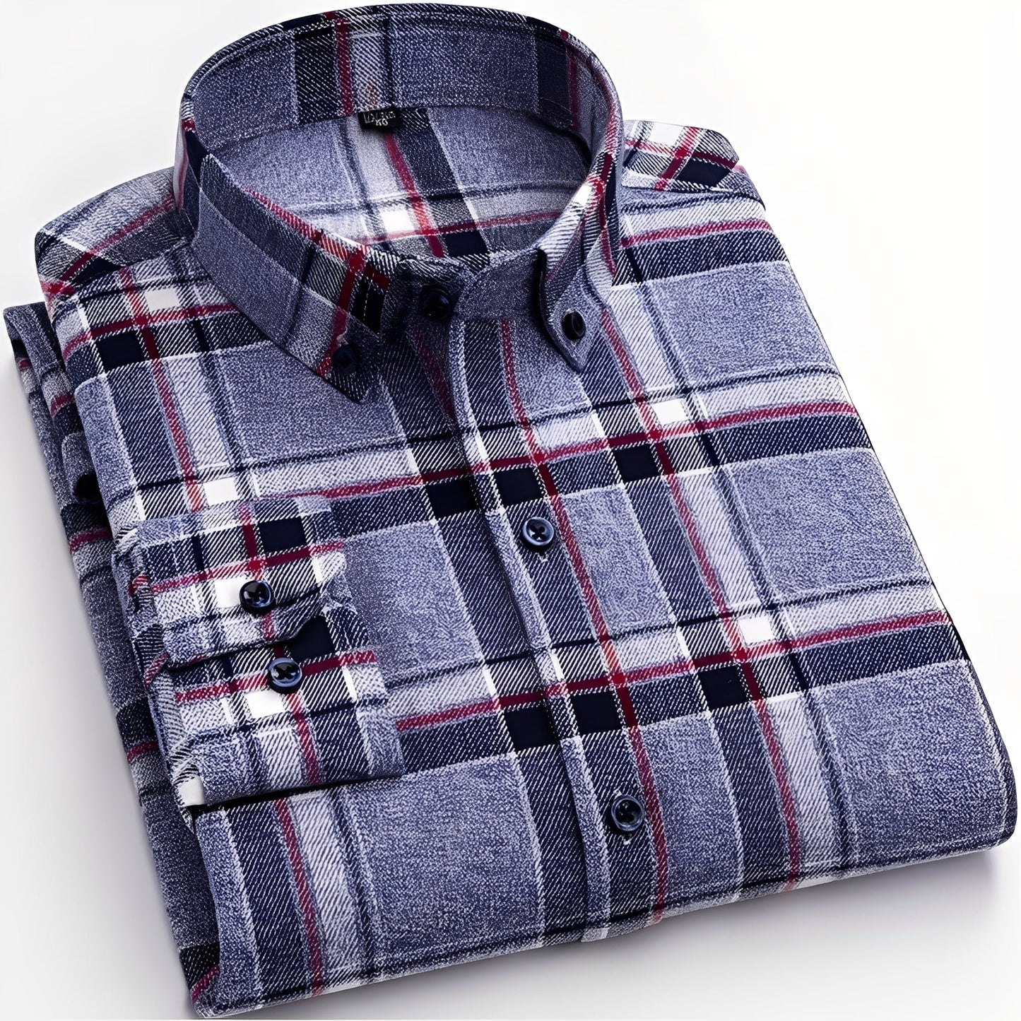 Nikolas - Camisa informal de cuadros de algodón para hombres