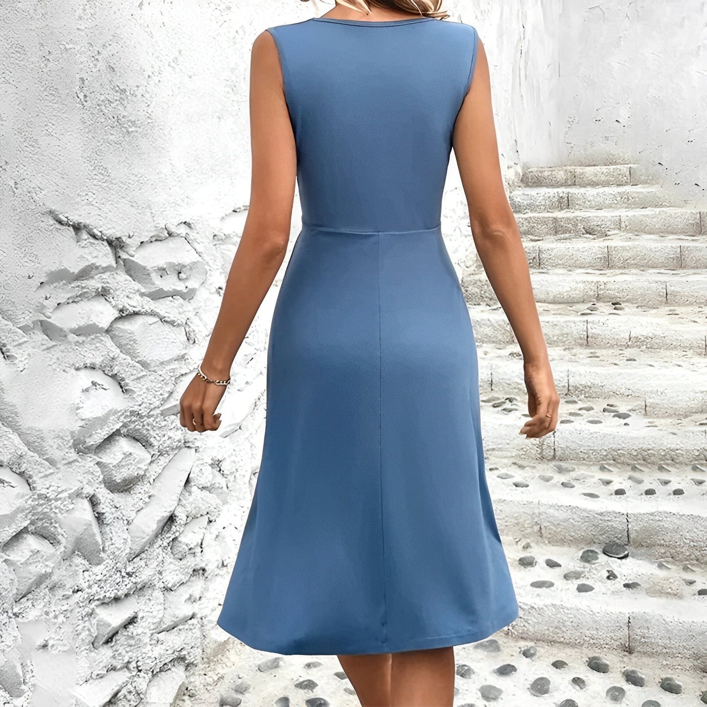 Sienna – Vestido de Verano Sin Mangas Envolvente