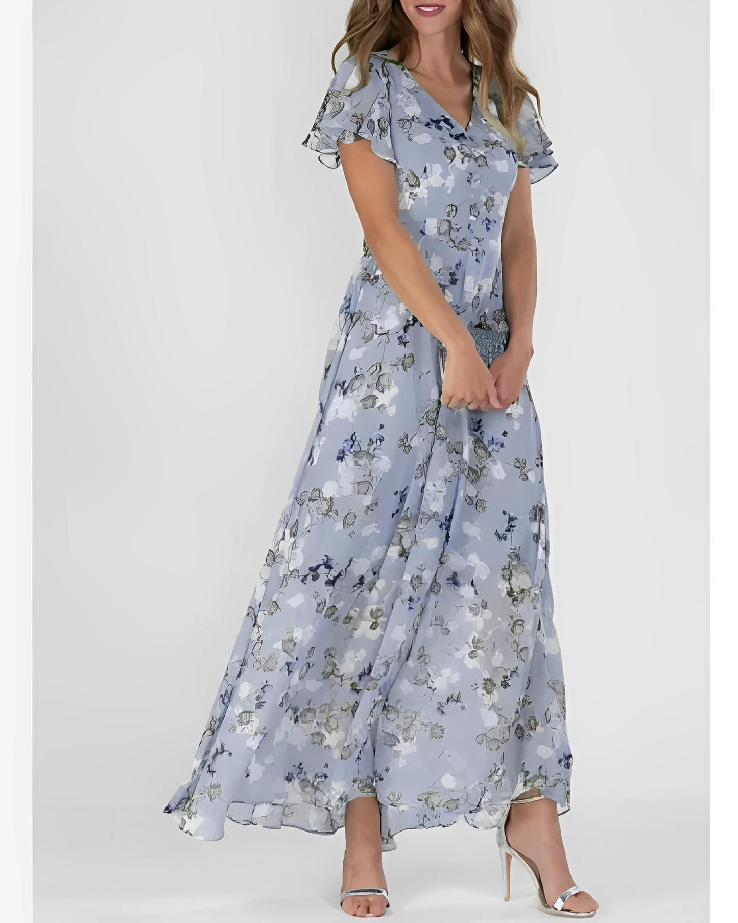 Leona – Maxivestido de verano con estampado de flores