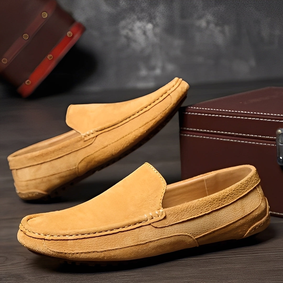 Cameron - Moccasins de ante para hombres elegantes y casuales