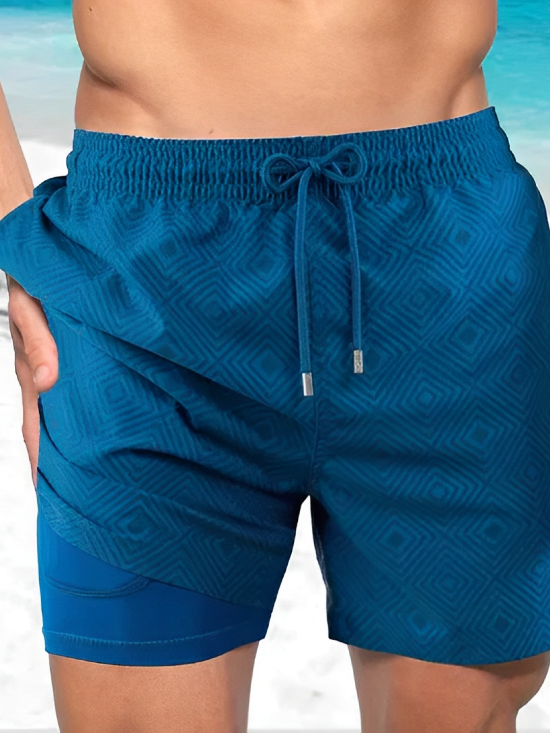 Noah – Pantalones cortos de baño de compresión de secado rápido