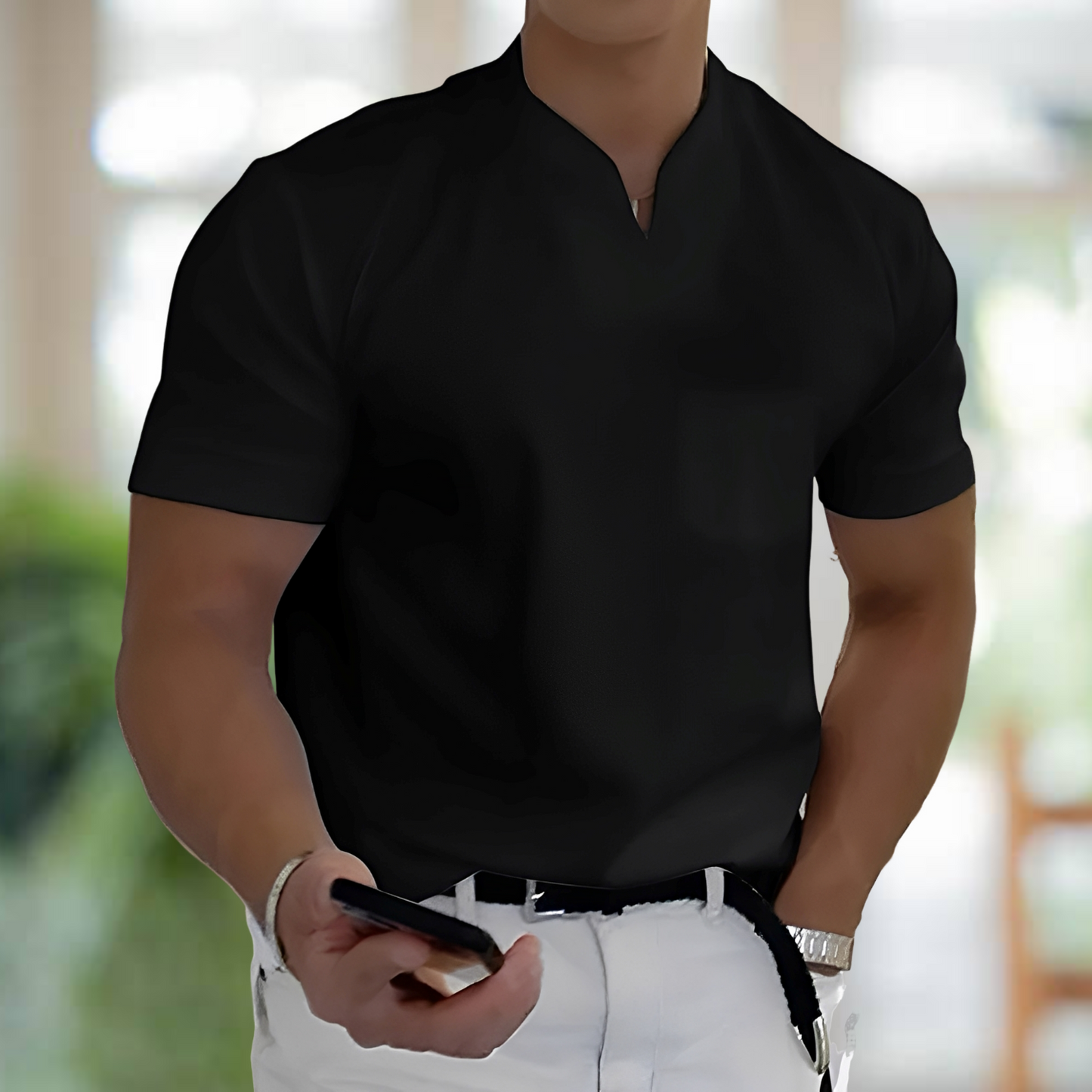 Jason – Camiseta de negocios y fitness de manga corta para hombres
