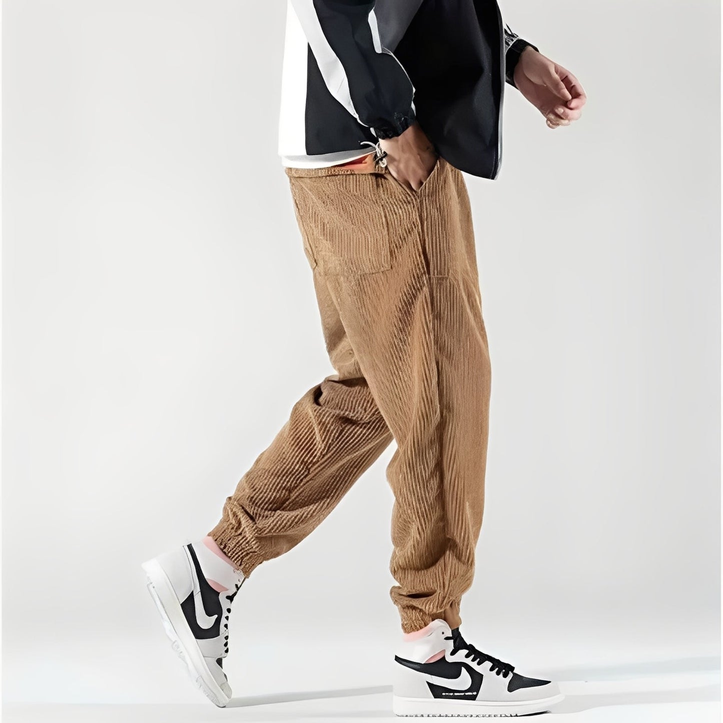 Kodey - Pantalones anchos y casuales de pana para hombres