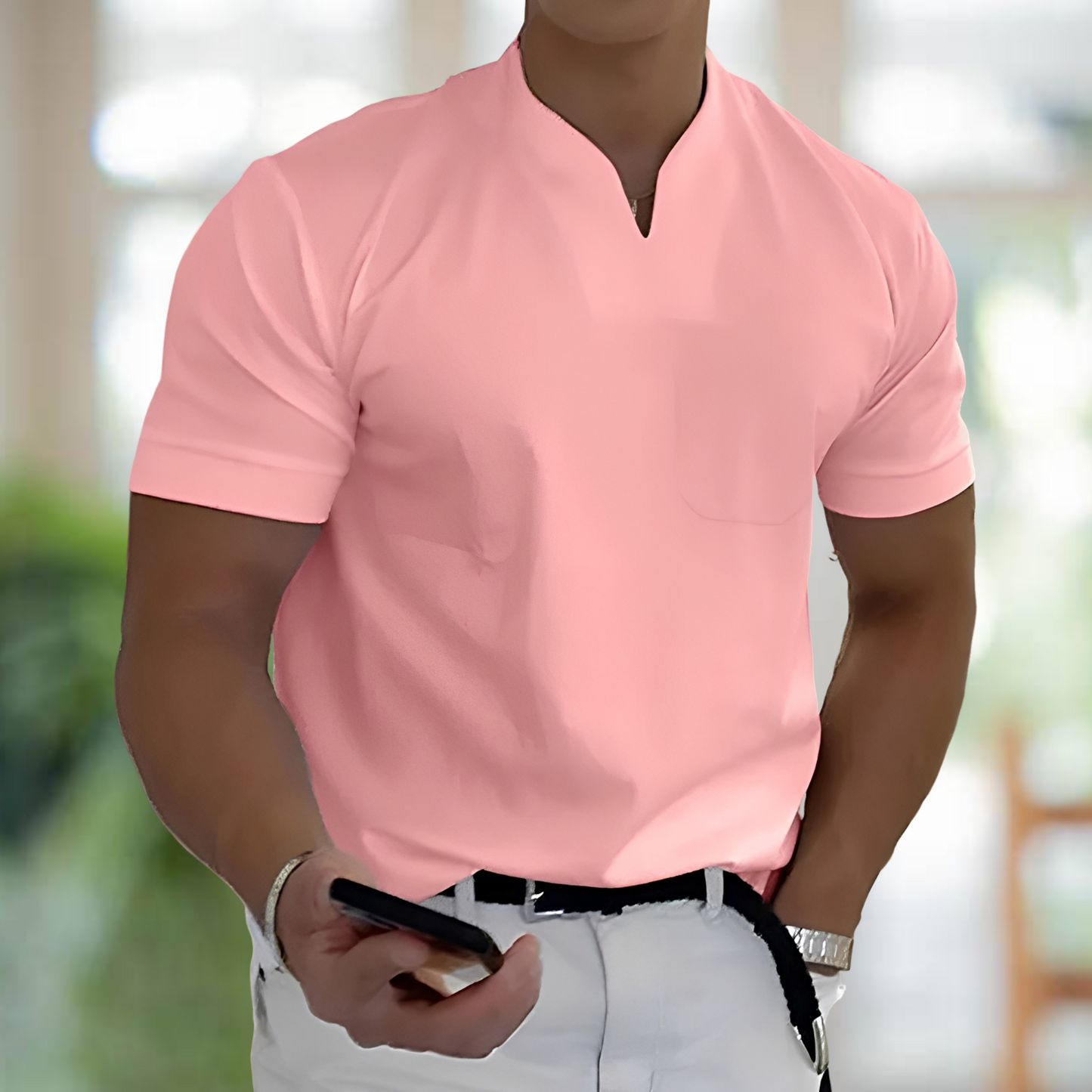 Jason – Camiseta de negocios y fitness de manga corta para hombres