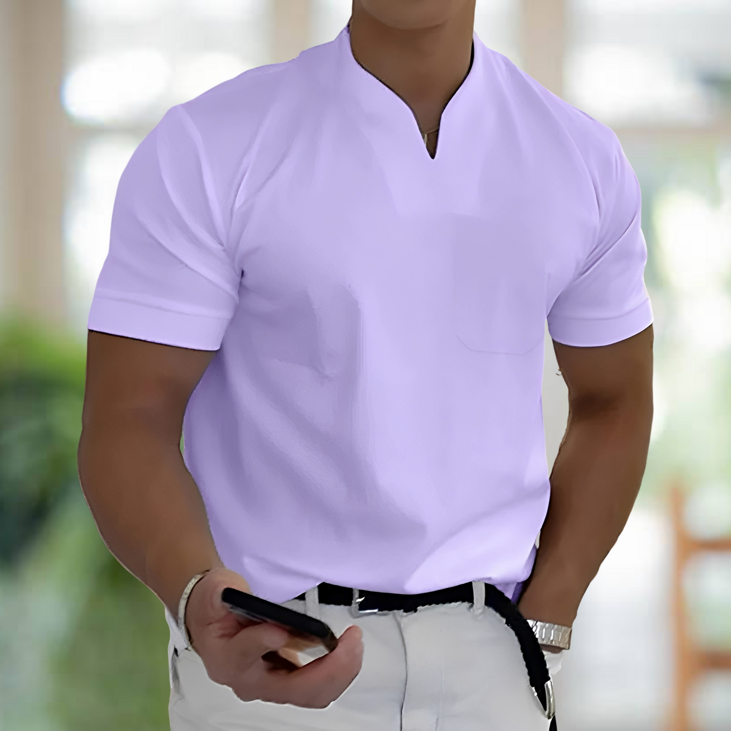 Jason – Camiseta de negocios y fitness de manga corta para hombres