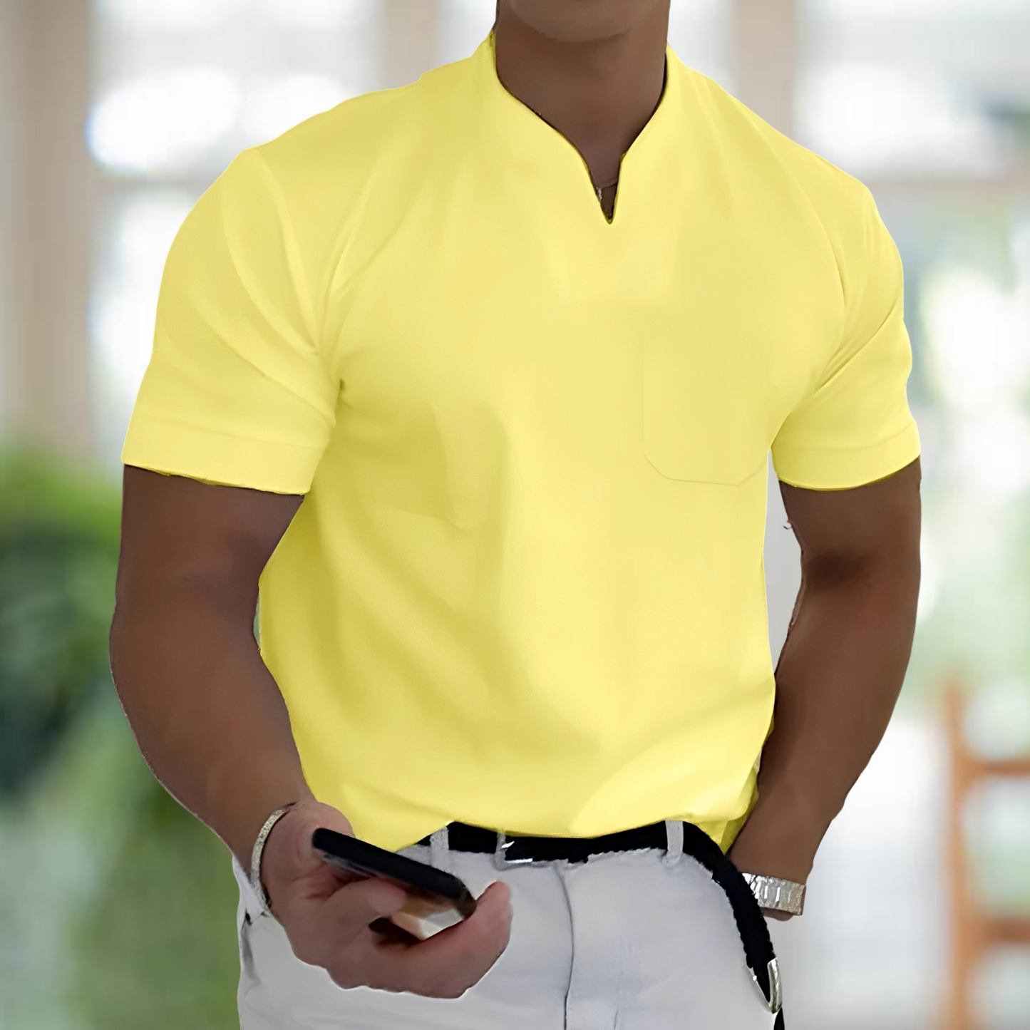 Jason – Camiseta de negocios y fitness de manga corta para hombres