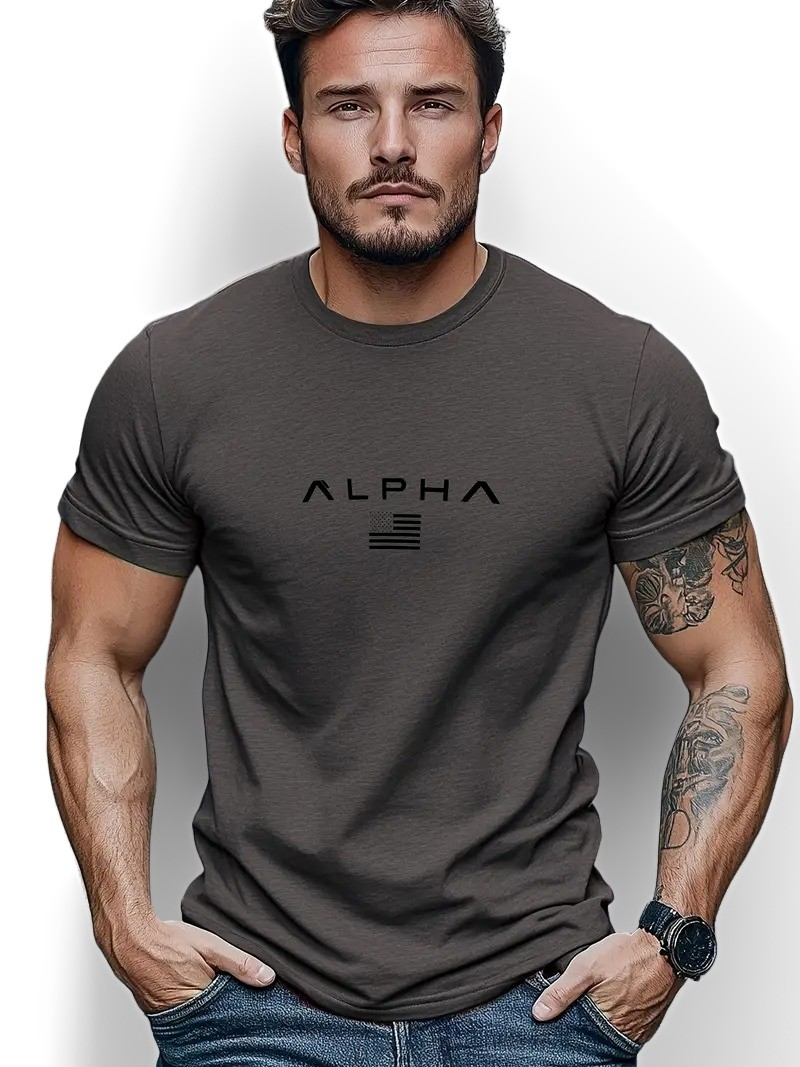 Neal - Camiseta sencilla para hombres con cuello redondo