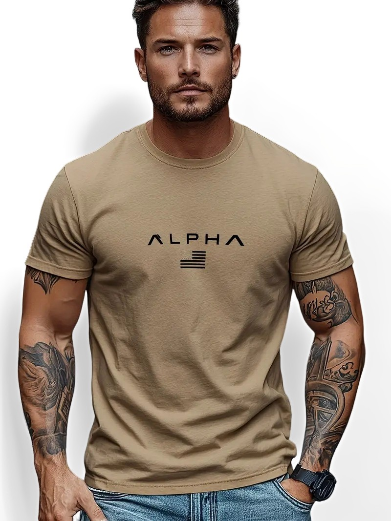 Neal - Camiseta sencilla para hombres con cuello redondo