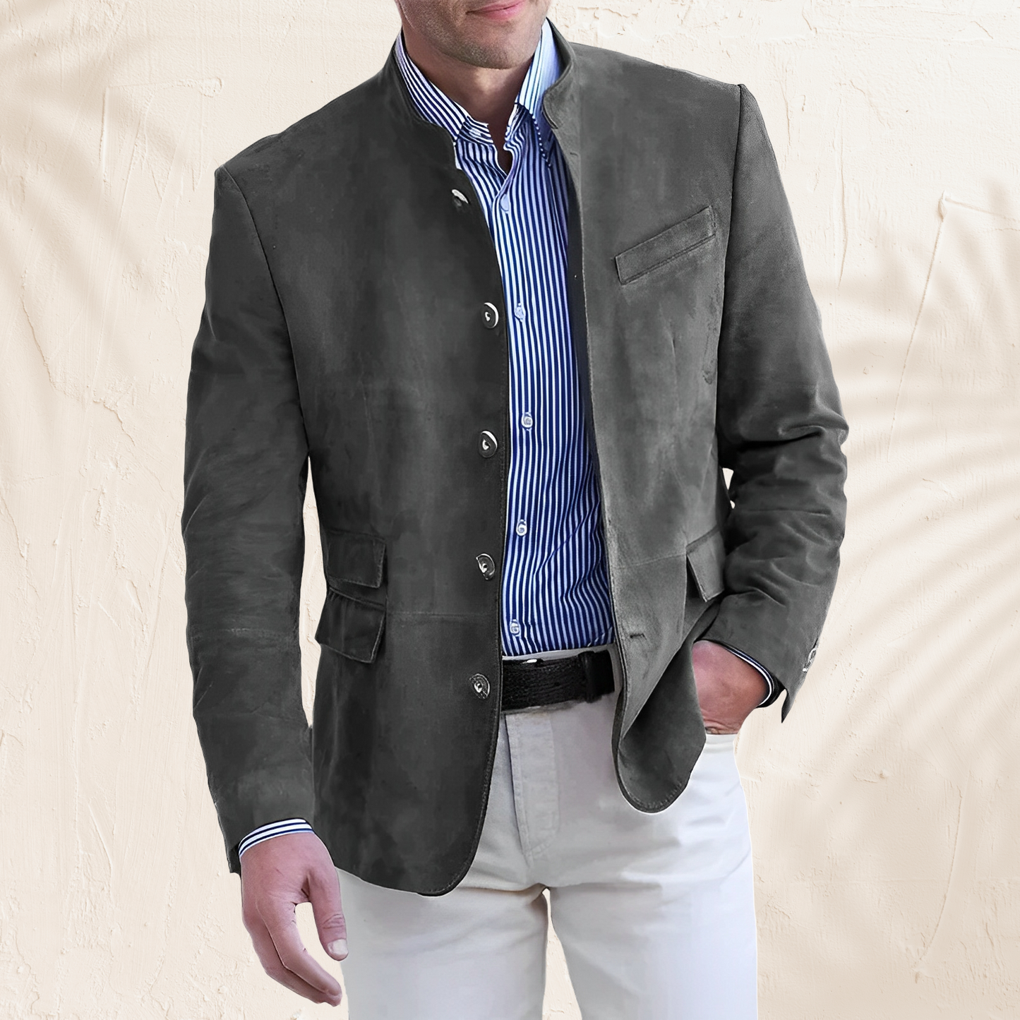 Philip – Chaqueta de otoño con botonadura para hombres