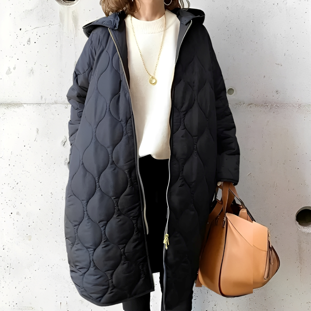 Priscilla – Parka casual con capucha y estampado
