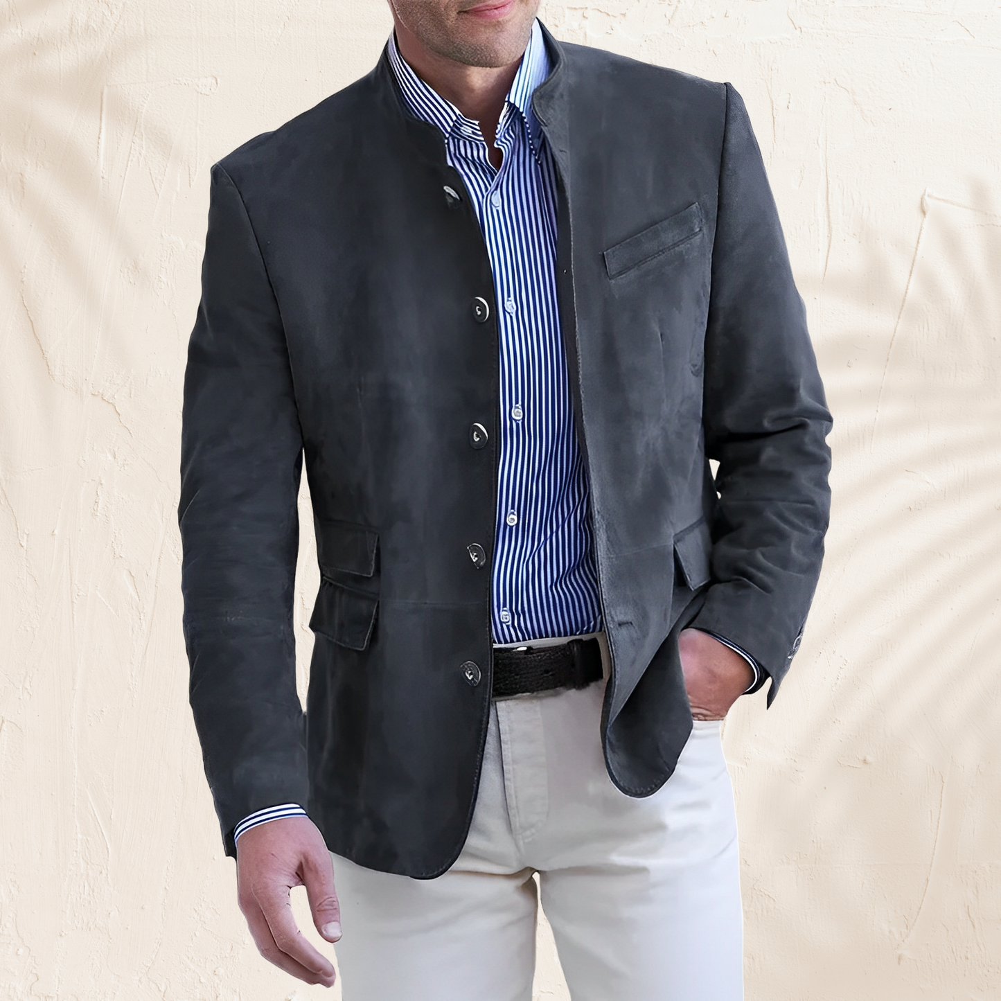 Philip – Chaqueta de otoño con botonadura para hombres
