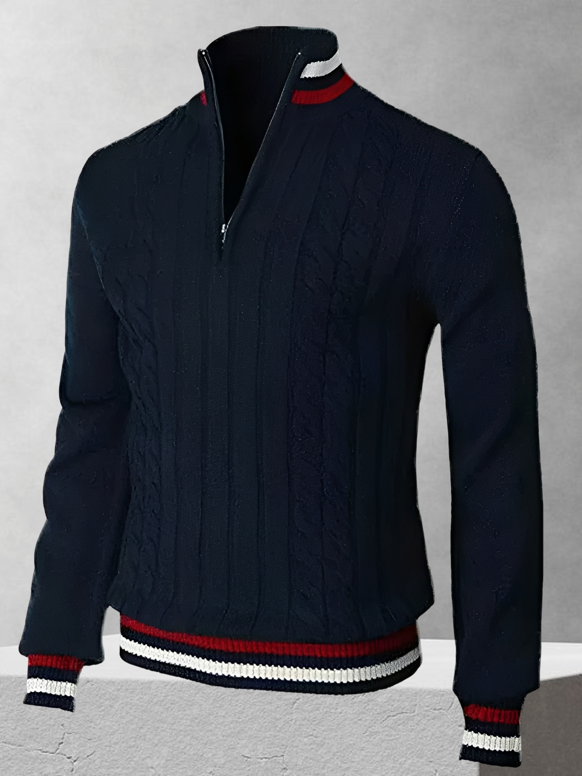 Ralph Polo – Zipper-Pullover en estilo italiano