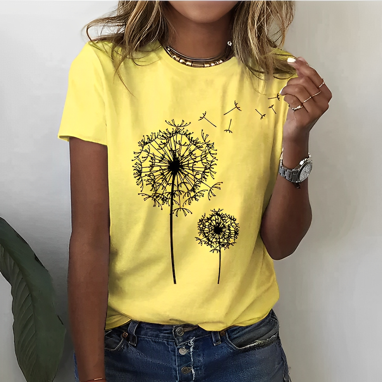 Lilly – Camiseta de Verano con Cuello Redondo