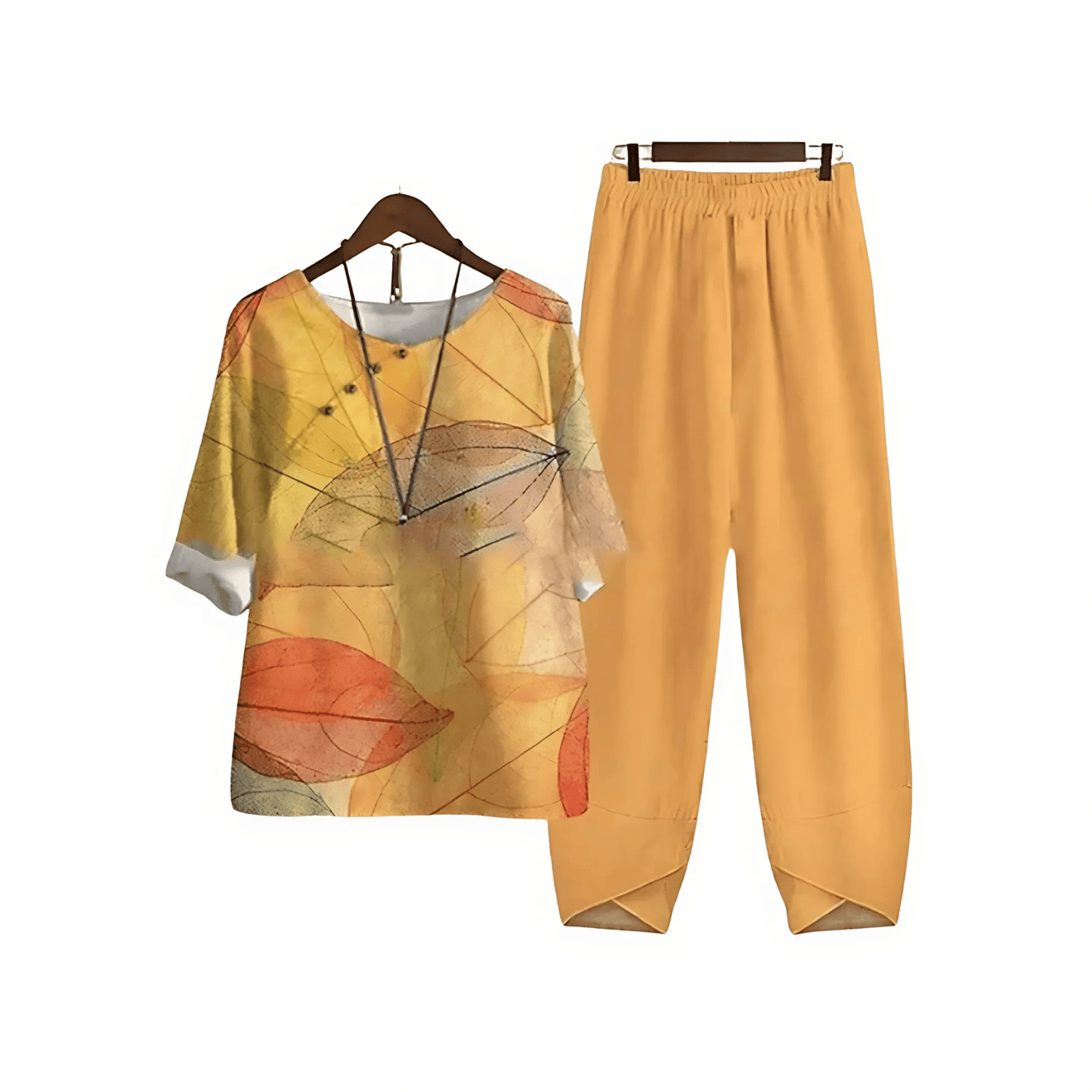 Katarina – Conjunto de Blusa y Pantalones Estampados