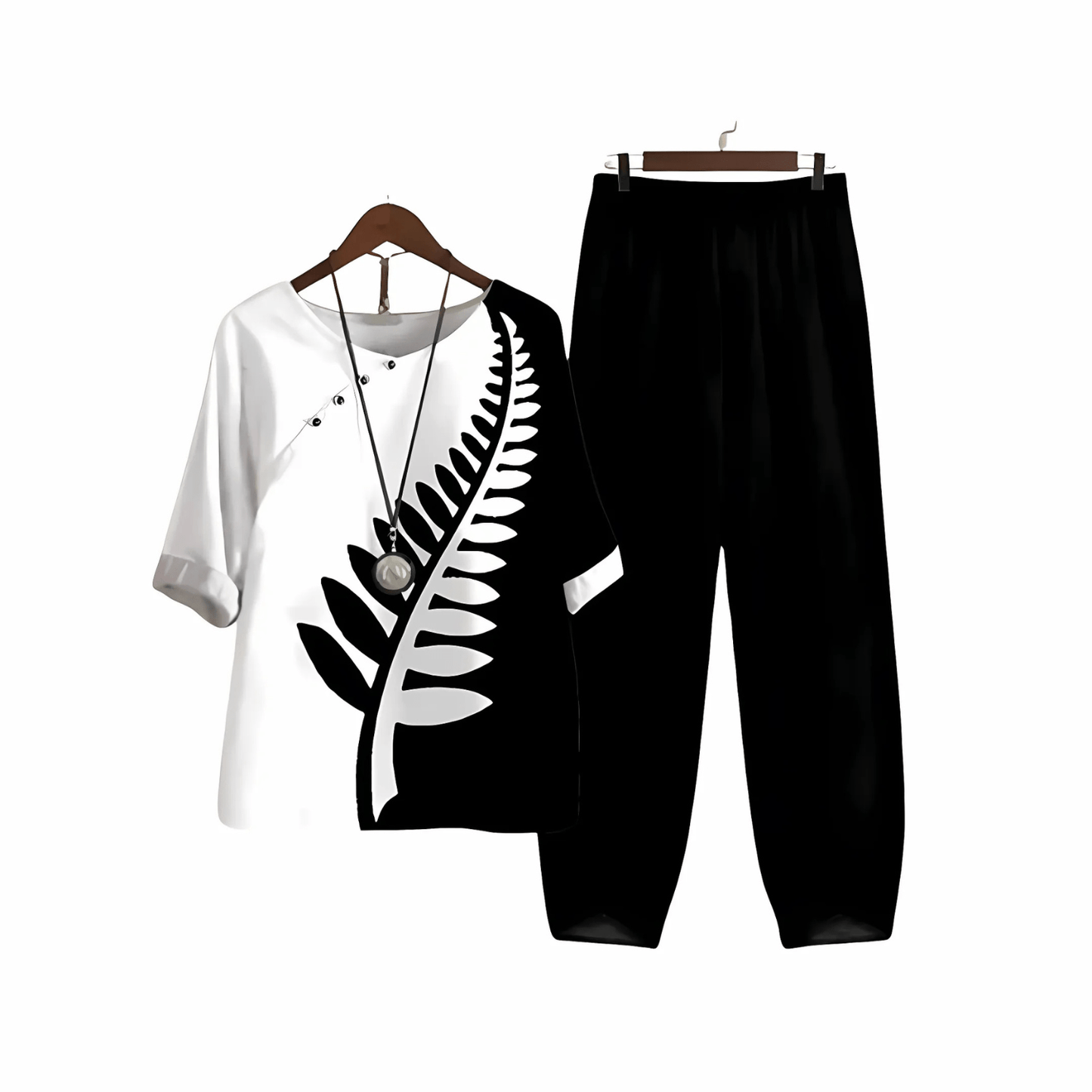 Katarina – Conjunto de Blusa y Pantalones Estampados