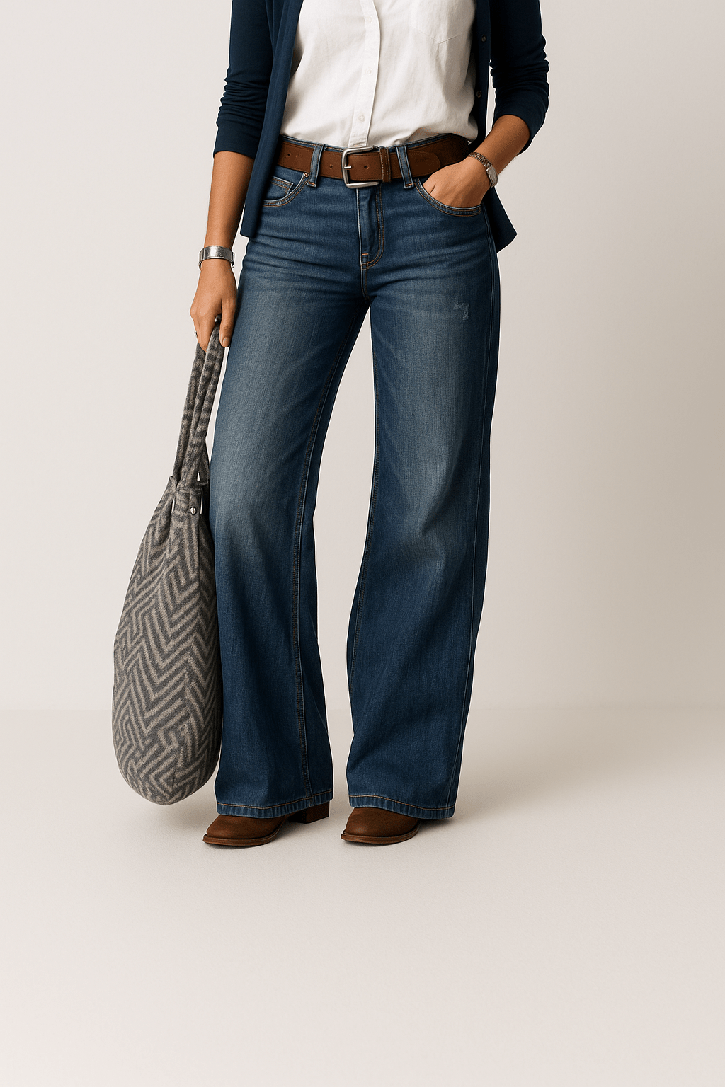 Majken – Jeans de Denim de Pierna Ancha