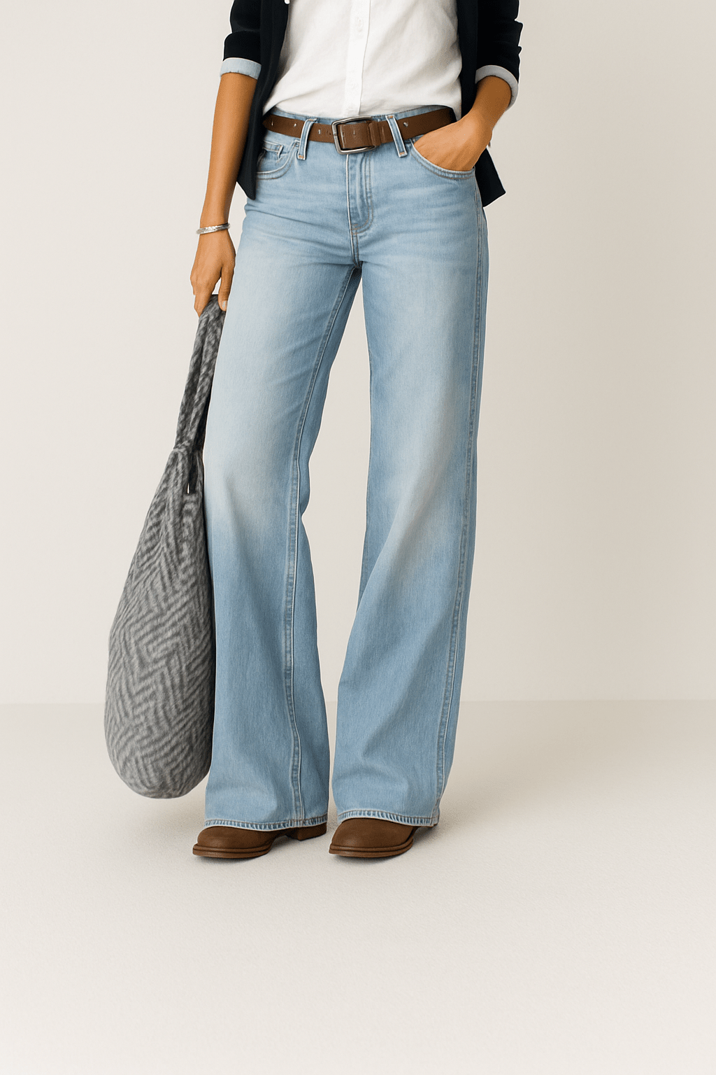 Majken – Jeans de Denim de Pierna Ancha